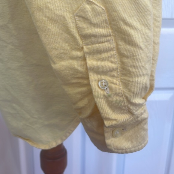 Vintage Ralph Lauren petite yellow long sleeve button down Oxford shirt women 6P - Picture 5 of 10